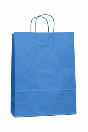 Bolsa de Papel Azul Grande 32x40x12 cm | Alta Resistencia