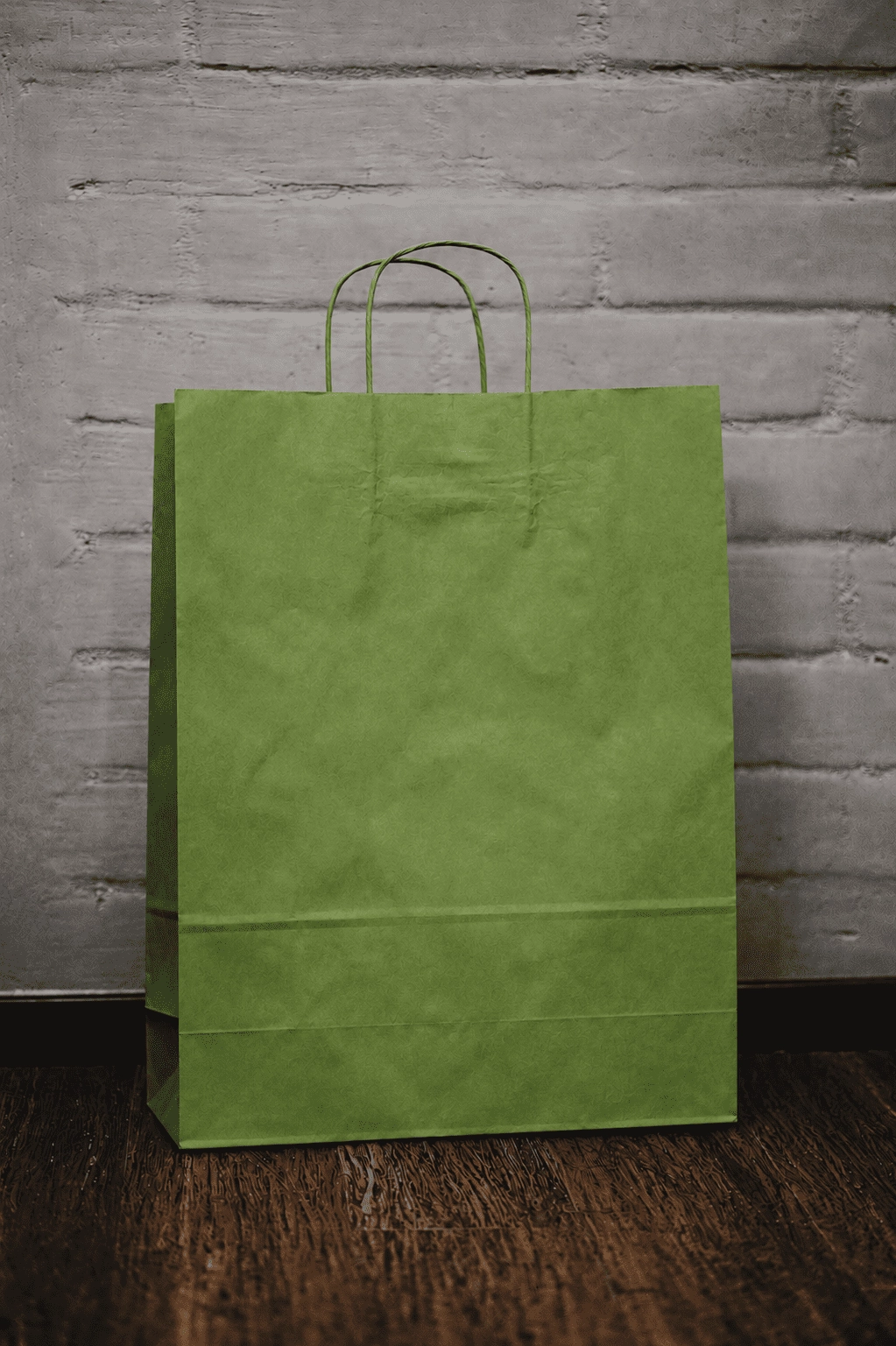 Bolsa de Papel Verde Grande 32x40x12 cm | Alta Resistencia - Imagen 2