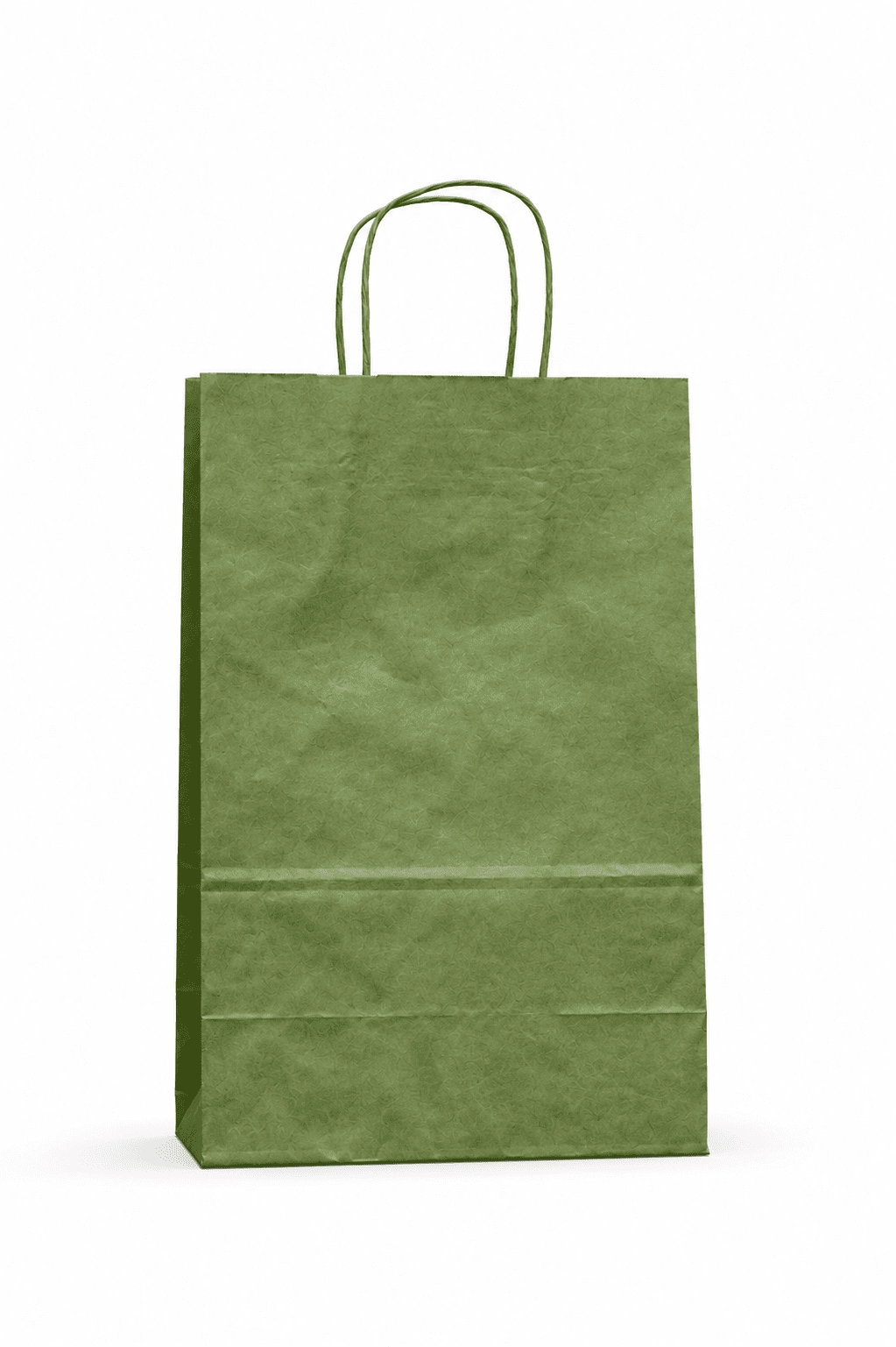 Bolsa de Papel Verde Pequeña 18x24x8 cm | Resistente y Ecológica